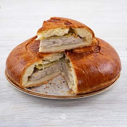Пирог песочно-дрожжевой с курицей и картофелем 700 г.